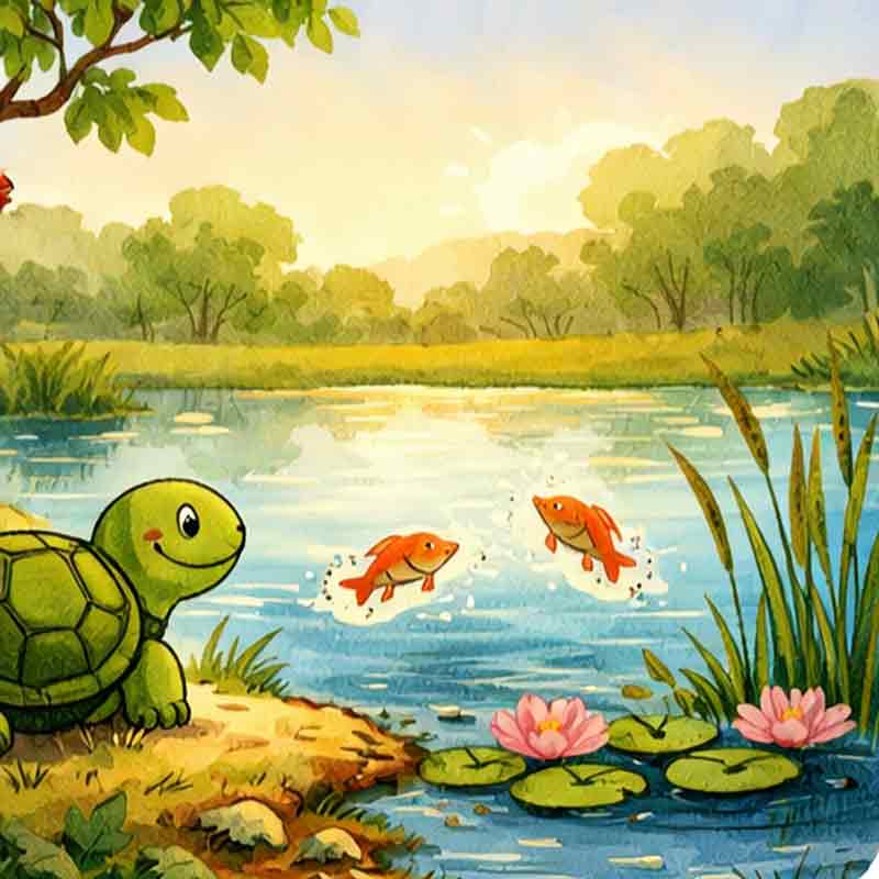 در کنار برکه